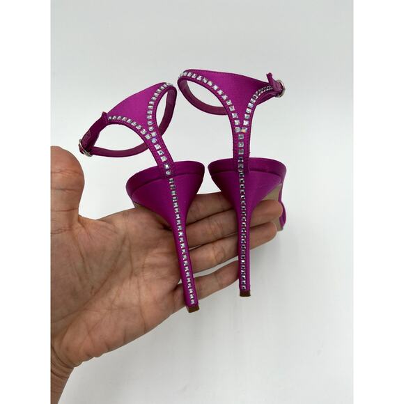 Manolo Blahnik Pink Heels with Silver Accents - Picture 11 of 16
